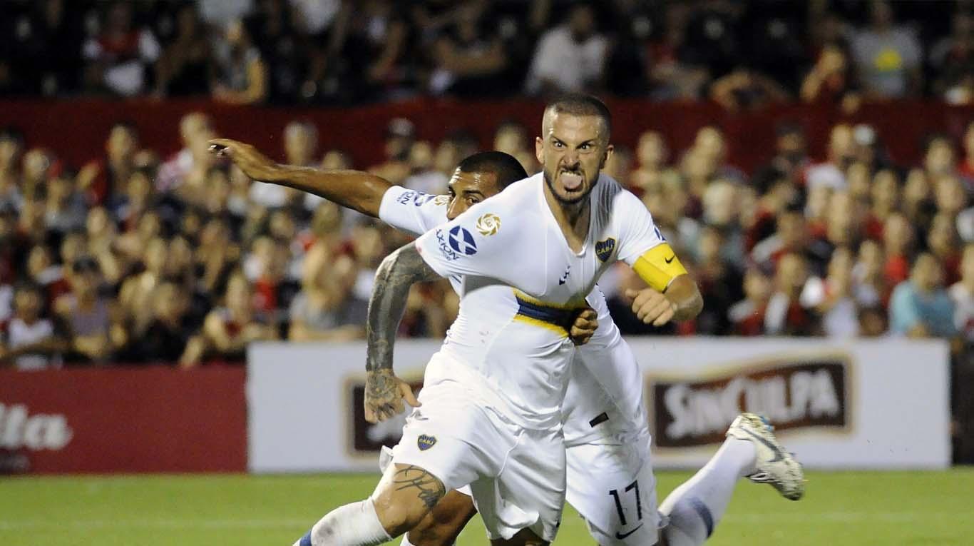 Pipa Benedetto repitió el polémico festejo de la final ante River