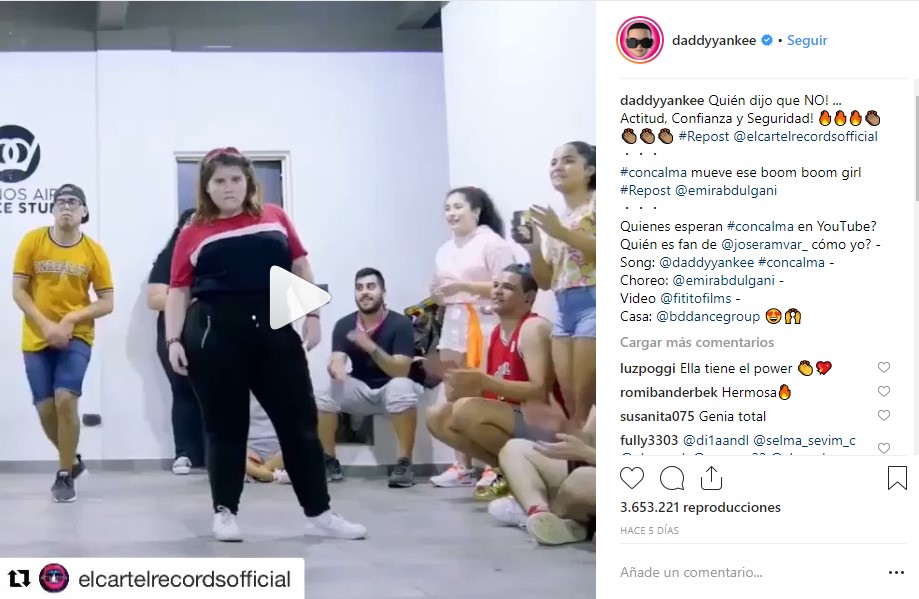 El increíble baile de una joven argentina que cautivó a Daddy Yankee